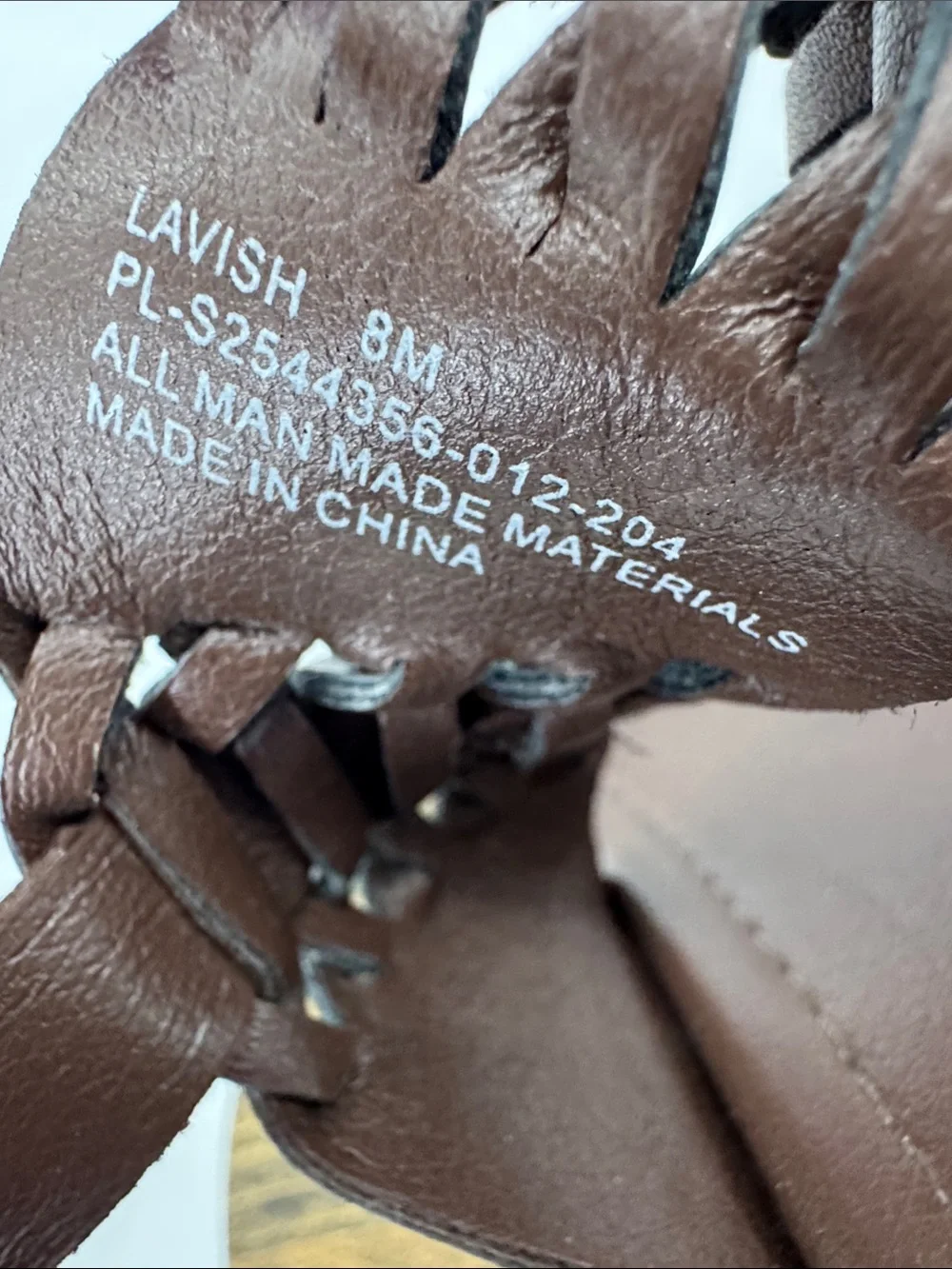 Like New! Frye & Co Womens Lavish Woven Brown Leather Wedge Cork Sandals, sz 8